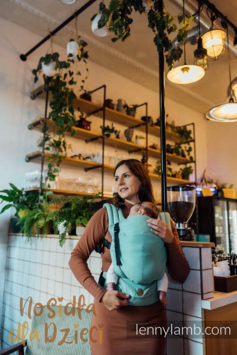 Nosidełko LennyLight z tkaniny skośno-krzyżowej, 100% bawełna , rozmiar standard - MATCHA