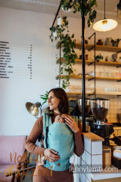 Nosidełko LennyLight z tkaniny skośno-krzyżowej, 100% bawełna , rozmiar standard - MATCHA