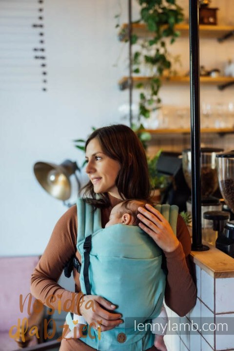 Nosidełko LennyLight z tkaniny skośno-krzyżowej, 100% bawełna , rozmiar standard - MATCHA