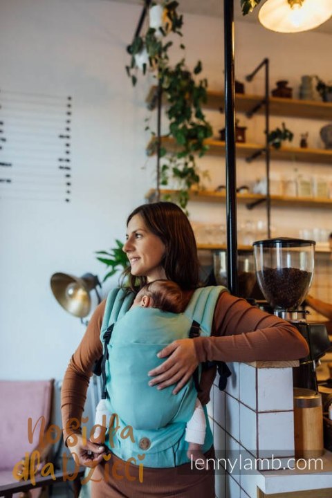 Nosidełko LennyLight z tkaniny skośno-krzyżowej, 100% bawełna , rozmiar standard - MATCHA