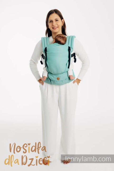Nosidełko LennyLight z tkaniny skośno-krzyżowej, 100% bawełna , rozmiar standard - MATCHA