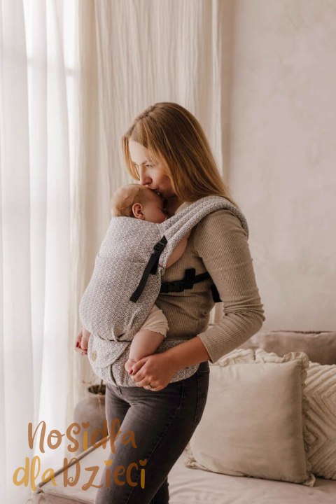 Nosidełko LennyLight z tkaniny żakardowej 100% bawełna , rozmiar standard - LITTLE LOVE - PULSE