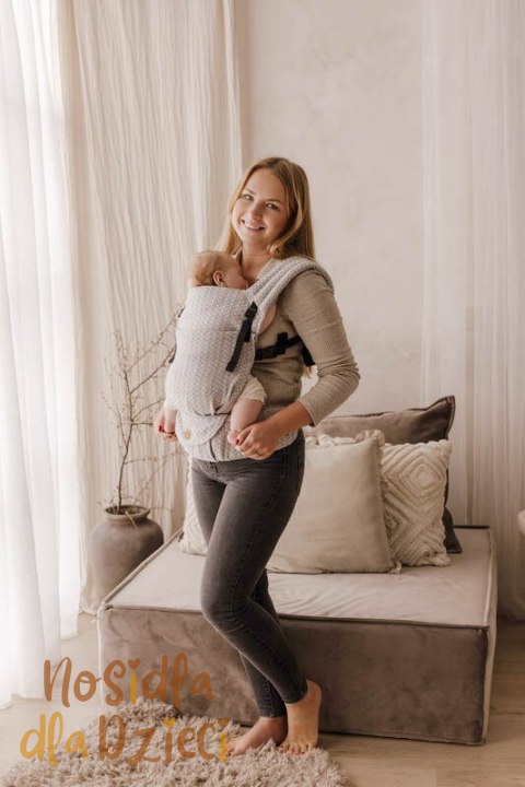 Nosidełko LennyLight z tkaniny żakardowej 100% bawełna , rozmiar standard - LITTLE LOVE - PULSE