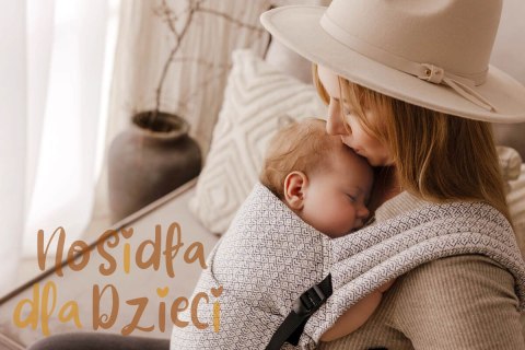 Nosidełko LennyLight z tkaniny żakardowej 100% bawełna , rozmiar standard - LITTLE LOVE - PULSE