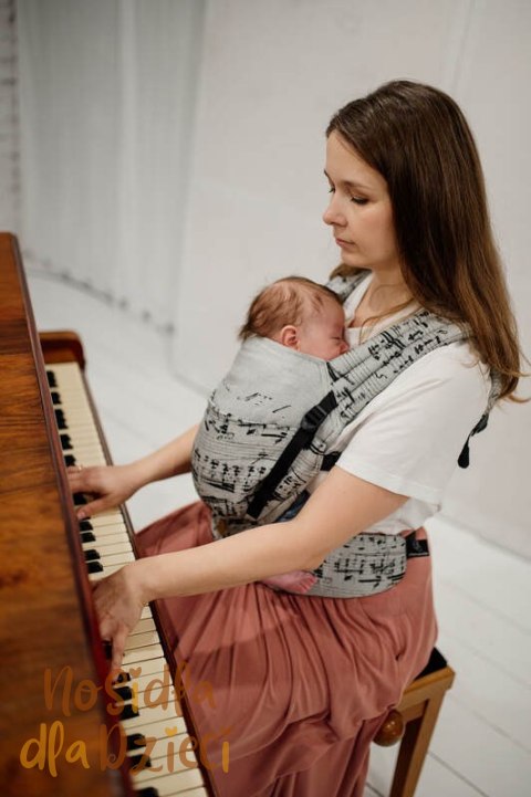 Nosidełko LennyLight z tkaniny żakardowej 100% bawełna , rozmiar standard - MELODY - POLONAISE