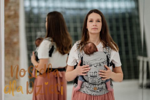 Nosidełko LennyLight z tkaniny żakardowej 100% bawełna , rozmiar standard - MELODY - POLONAISE