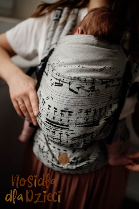 Nosidełko LennyLight z tkaniny żakardowej 100% bawełna , rozmiar standard - MELODY - POLONAISE