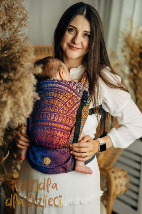 Nosidełko LennyLight z tkaniny żakardowej 100% bawełna , rozmiar standard - PAWI OGON - BOLERO