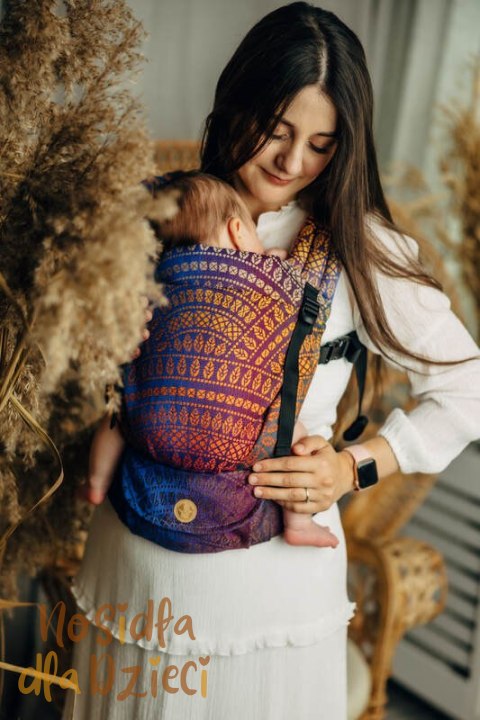 Nosidełko LennyLight z tkaniny żakardowej 100% bawełna , rozmiar standard - PAWI OGON - BOLERO