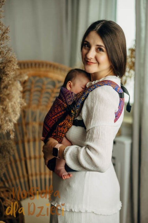 Nosidełko LennyLight z tkaniny żakardowej 100% bawełna , rozmiar standard - PAWI OGON - BOLERO