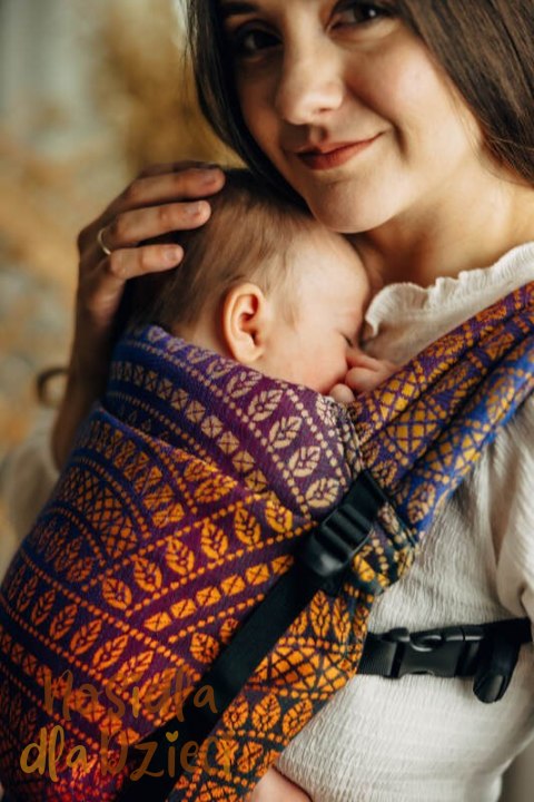 Nosidełko LennyLight z tkaniny żakardowej 100% bawełna , rozmiar standard - PAWI OGON - BOLERO