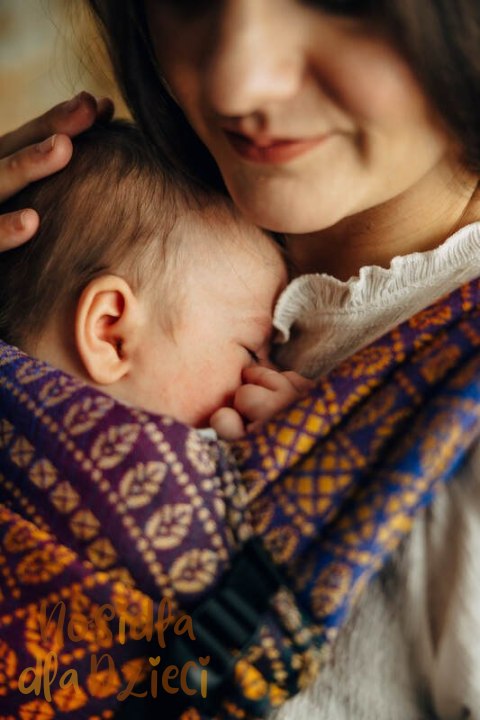 Nosidełko LennyLight z tkaniny żakardowej 100% bawełna , rozmiar standard - PAWI OGON - BOLERO