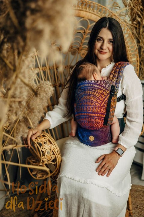 Nosidełko LennyLight z tkaniny żakardowej 100% bawełna , rozmiar standard - PAWI OGON - BOLERO