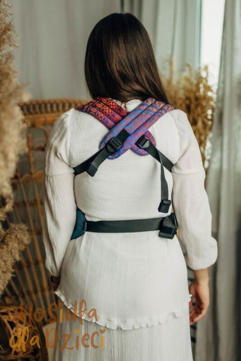 Nosidełko LennyLight z tkaniny żakardowej 100% bawełna , rozmiar standard - PAWI OGON - BOLERO