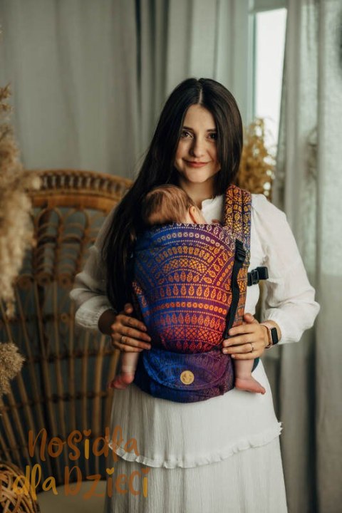 Nosidełko LennyLight z tkaniny żakardowej 100% bawełna , rozmiar standard - PAWI OGON - BOLERO