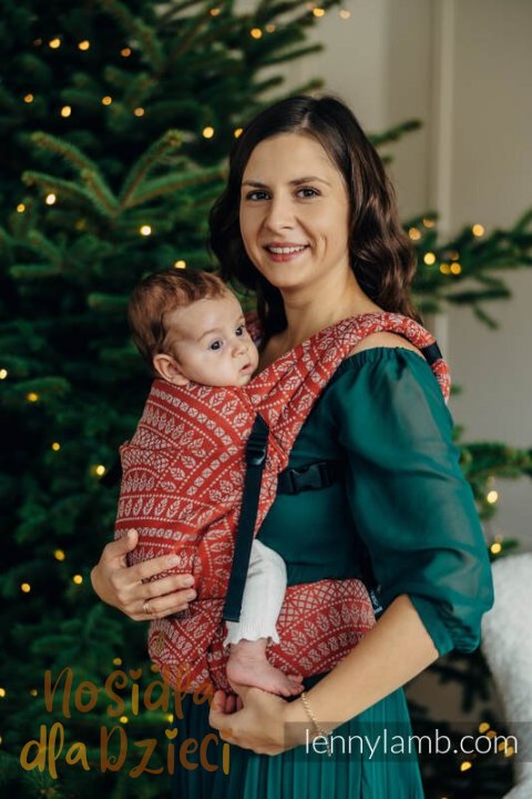 Nosidełko LennyLight z tkaniny żakardowej 100% bawełna , rozmiar standard - PAWI OGON - HOLIDAY