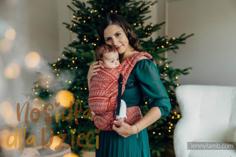 Nosidełko LennyLight z tkaniny żakardowej 100% bawełna , rozmiar standard - PAWI OGON - HOLIDAY