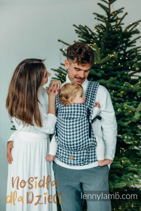 Nosidełko LennyLight z tkaniny żakardowej (44% bawełna, 32% jedwab, 24% wiskoza bambusowa), rozmiar standard - PATA DE GALLO - P