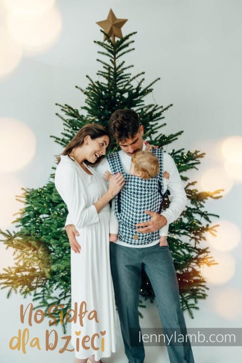 Nosidełko LennyLight z tkaniny żakardowej (44% bawełna, 32% jedwab, 24% wiskoza bambusowa), rozmiar standard - PATA DE GALLO - P