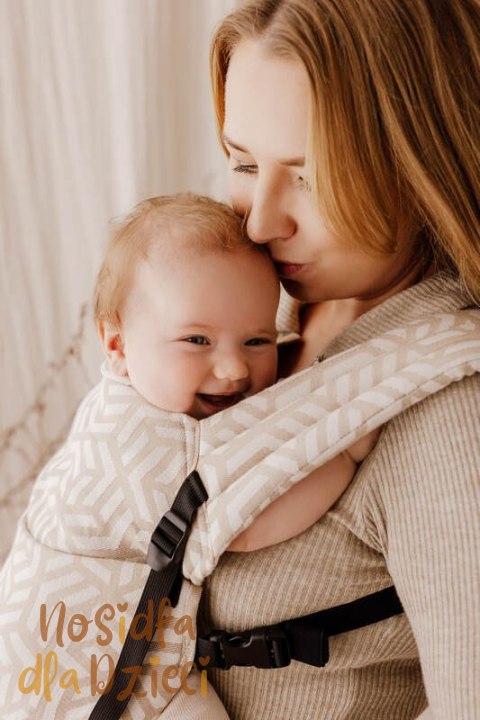 Nosidełko LennyLight z tkaniny żakardowej (62% bawełna, 38% wiskoza bambusowa), rozmiar standard - TETRIS - PRESTO (drugi gatune