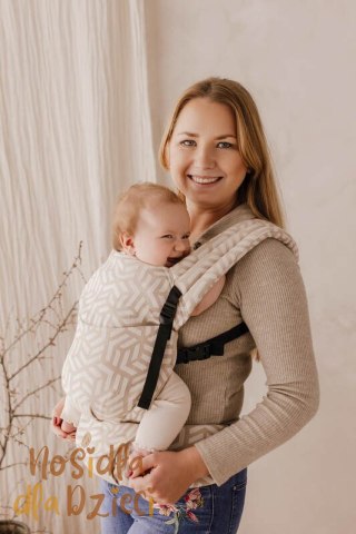 Nosidełko LennyLight z tkaniny żakardowej (62% bawełna, 38% wiskoza bambusowa), rozmiar standard - TETRIS - PRESTO