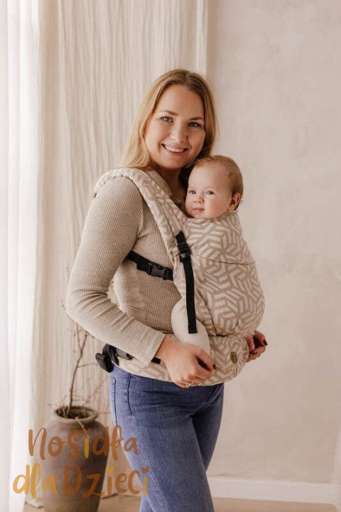 Nosidełko LennyLight z tkaniny żakardowej (62% bawełna, 38% wiskoza bambusowa), rozmiar standard - TETRIS - PRESTO