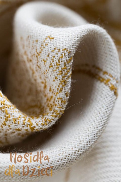 Nosidełko LennyLight z tkaniny żakardowej (68% bawełna, 27% wełna merino, 5% kaszmir), rozmiar standard, HERBARIUM - AMBRA