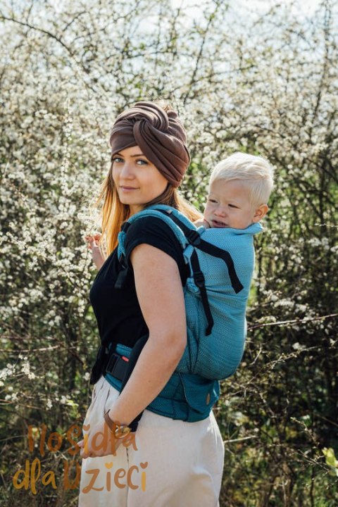 Nosidełko LennyPreschool, splot jodełkowy, 100% bawełna, rozmiar preschool - MAŁA JODEŁKA OMBRE BEBOP