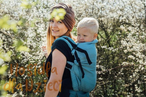 Nosidełko LennyPreschool, splot jodełkowy, 100% bawełna, rozmiar preschool - MAŁA JODEŁKA OMBRE BEBOP