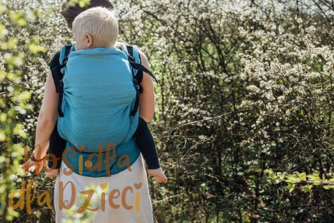 Nosidełko LennyPreschool, splot jodełkowy, 100% bawełna, rozmiar preschool - MAŁA JODEŁKA OMBRE BEBOP