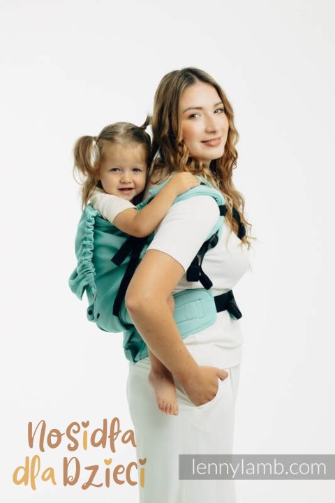 Nosidełko LennyPreschool z tkaniny skośno-krzyżowej 100% bawełna, rozmiar preschool - MATCHA