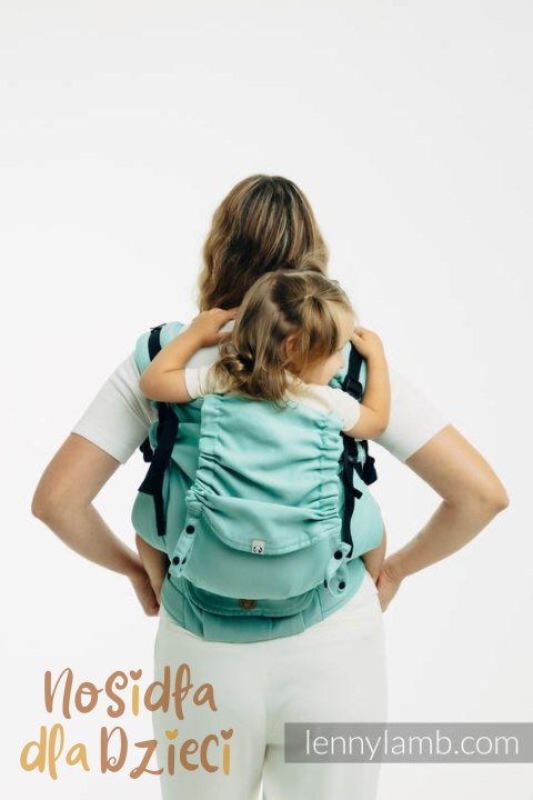 Nosidełko LennyPreschool z tkaniny skośno-krzyżowej 100% bawełna, rozmiar preschool - MATCHA