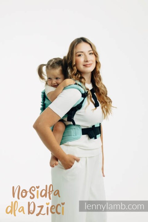 Nosidełko LennyPreschool z tkaniny skośno-krzyżowej 100% bawełna, rozmiar preschool - MATCHA