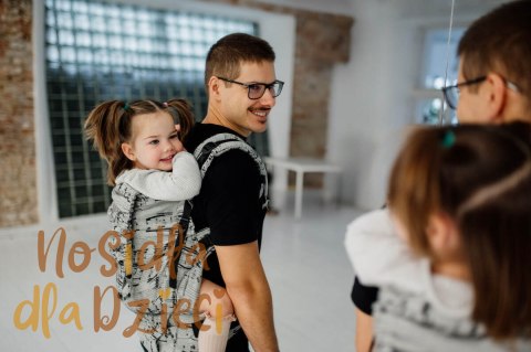 Nosidełko LennyPreschool z tkaniny żakardowej 100% bawełna, rozmiar preschool - MELODY - POLONAISE