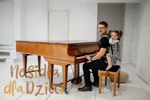 Nosidełko LennyPreschool z tkaniny żakardowej 100% bawełna, rozmiar preschool - MELODY - POLONAISE
