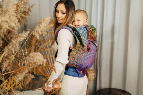 Nosidełko LennyPreschool z tkaniny żakardowej 100% bawełna, rozmiar preschool - PAWI OGON - BOLERO