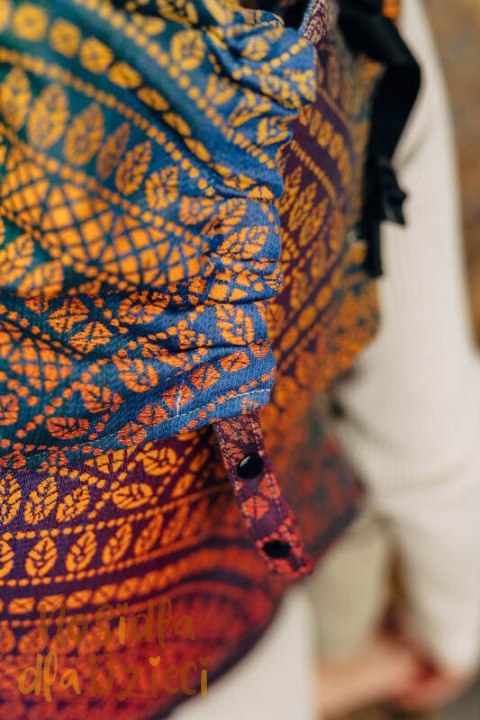 Nosidełko LennyPreschool z tkaniny żakardowej 100% bawełna, rozmiar preschool - PAWI OGON - BOLERO