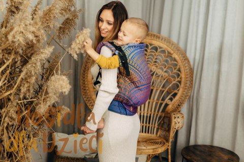 Nosidełko LennyPreschool z tkaniny żakardowej 100% bawełna, rozmiar preschool - PAWI OGON - BOLERO