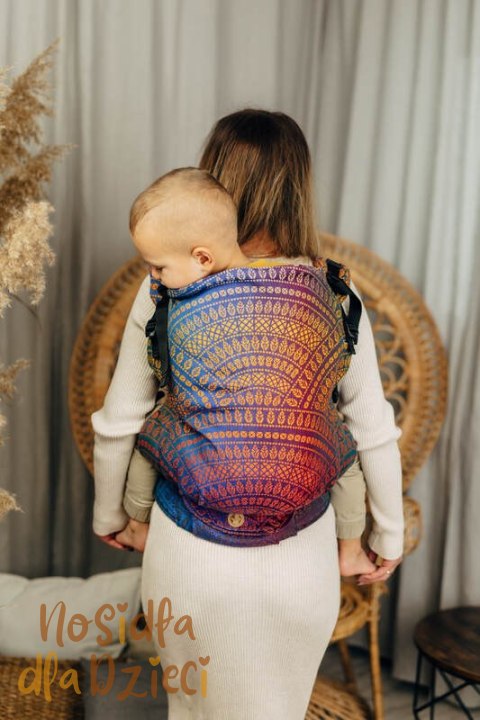 Nosidełko LennyPreschool z tkaniny żakardowej 100% bawełna, rozmiar preschool - PAWI OGON - BOLERO