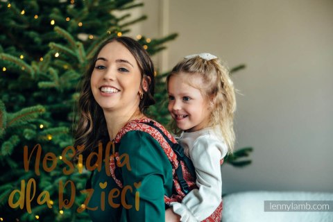 Nosidełko LennyPreschool z tkaniny żakardowej 100% bawełna, rozmiar preschool - PAWI OGON - HOLIDAY