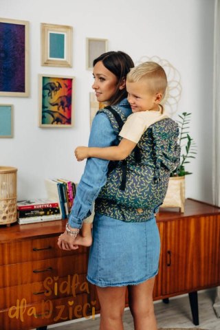 Nosidełko LennyPreschool z tkaniny żakardowej 100% bawełna, rozmiar preschool - ZACZAROWANY ZAKĄTEK - IN BLOOM (drugi gatunek)