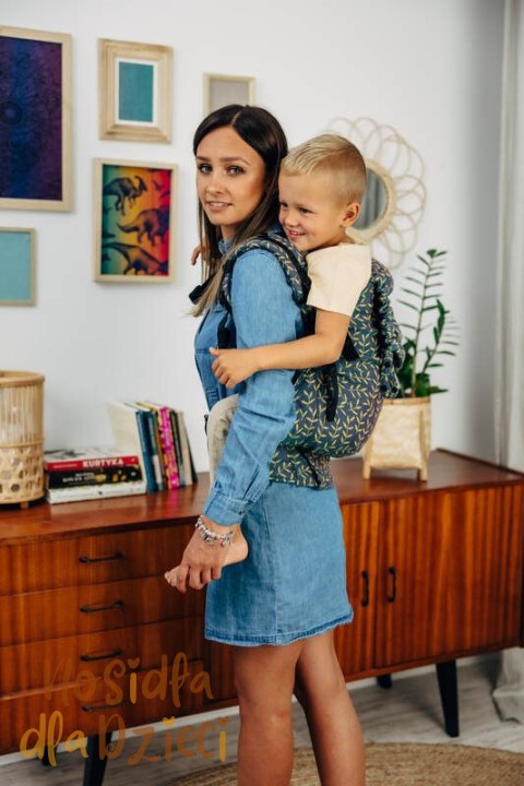 Nosidełko LennyPreschool z tkaniny żakardowej 100% bawełna, rozmiar preschool - ZACZAROWANY ZAKĄTEK - IN BLOOM (drugi gatunek)