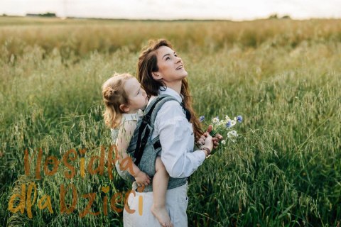 Nosidełko LennyPreschool z tkaniny żakardowej 100% len, rozmiar preschool - ARROW - WAVE (drugi gatunek)