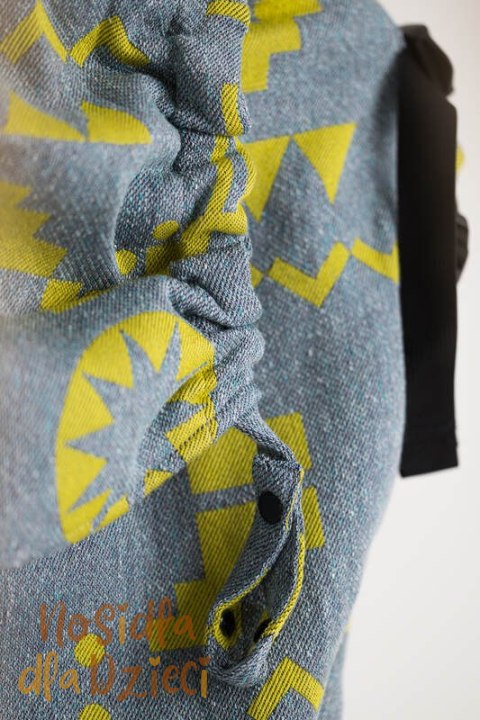 Nosidełko LennyPreschool z tkaniny żakardowej, rozmiar preschool (37% bawełna czesana, 28% wełna merino, 23% jedwab noil, 8% je