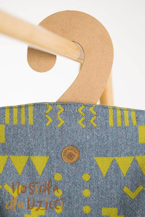 Nosidełko LennyPreschool z tkaniny żakardowej, rozmiar preschool (37% bawełna czesana, 28% wełna merino, 23% jedwab noil, 8% je