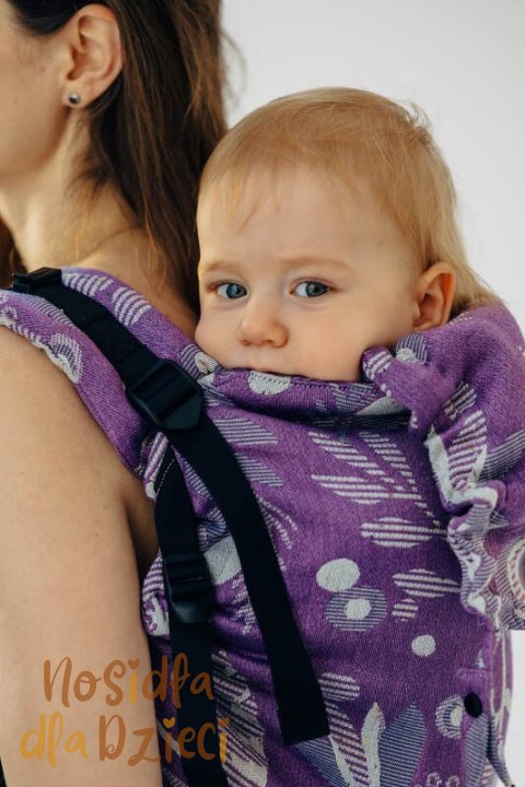 Nosidełko LennyPreschool z tkaniny żakardowej, rozmiar preschool (39% wełna merino, 28% bawełna czesana, 23% len, 10% jedwab tu