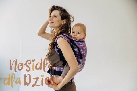 Nosidełko LennyPreschool z tkaniny żakardowej, rozmiar preschool (39% wełna merino, 28% bawełna czesana, 23% len, 10% jedwab tu