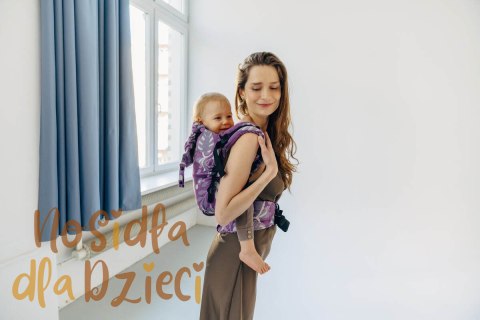 Nosidełko LennyPreschool z tkaniny żakardowej, rozmiar preschool (39% wełna merino, 28% bawełna czesana, 23% len, 10% jedwab tu