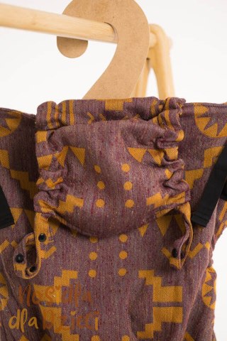 Nosidełko LennyPreschool z tkaniny żakardowej, rozmiar preschool (45% jedwab tussah, 32% bawełna czesana, 8% wełna merino, 8% k