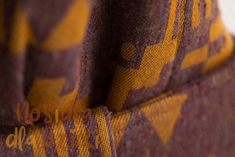 Nosidełko LennyPreschool z tkaniny żakardowej, rozmiar preschool (45% jedwab tussah, 32% bawełna czesana, 8% wełna merino, 8% k